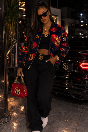 Blouson Bomber en Soie Réversible pour Femme