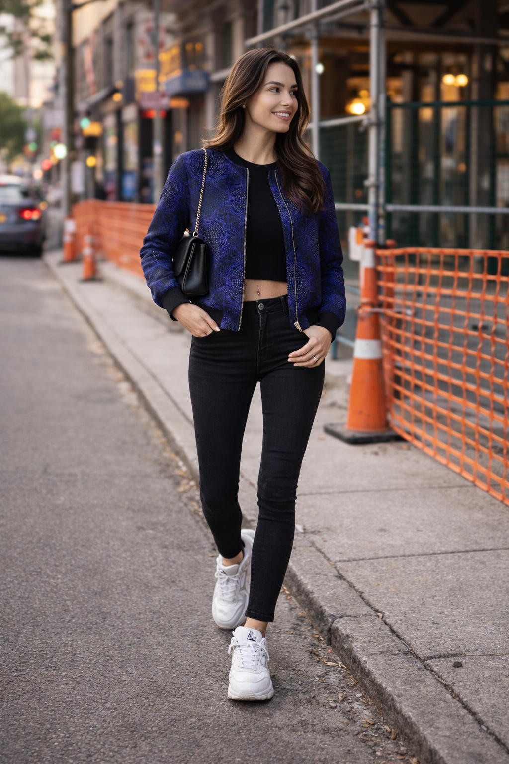 Women's Reversible Silk Bomber Jacket
