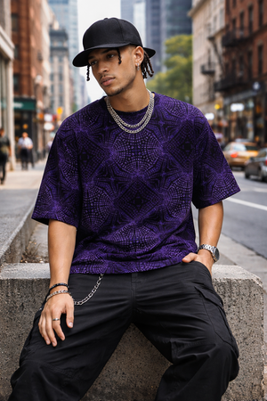 T-shirt en coton coupe carrée pour homme